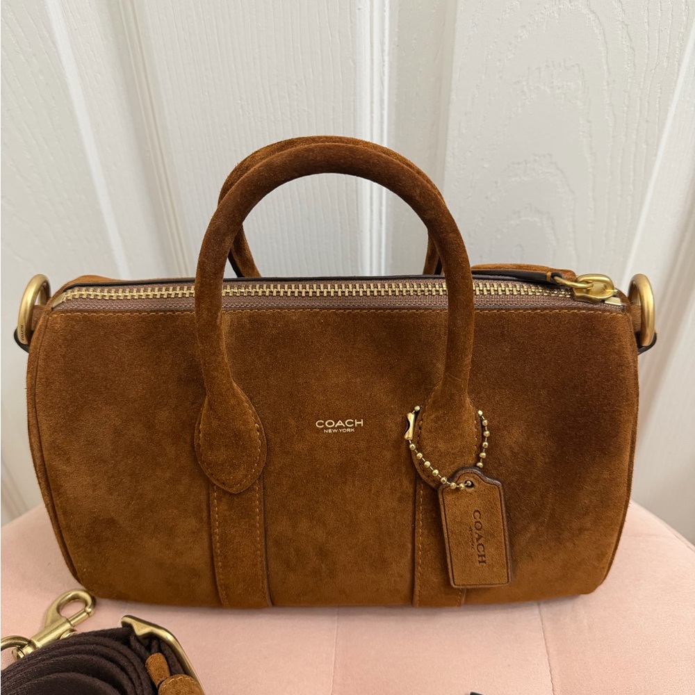 Coach Compass 25 Warm Brown Suede with Extra Straps - Picture 3 of 12